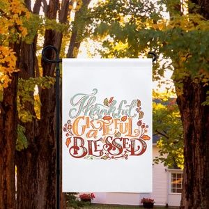 Fall Flag, Thankful Blessed Grateful Flag, Fall Decor, Fall Garden Flag